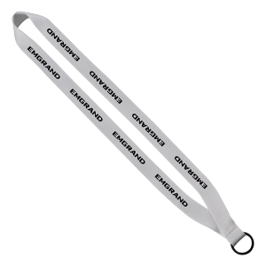 3/4" Polyester Sewn Lanyard with Silver Split-Ring