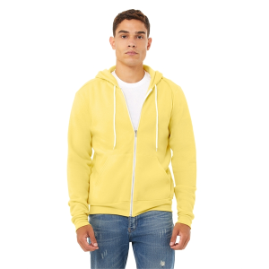 Bella+Canvas Unisex Poly-Cotton Fleece Full-Zip Hooded Sweatshirt